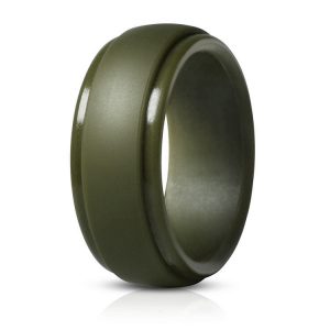 men's silicone ring Olive green