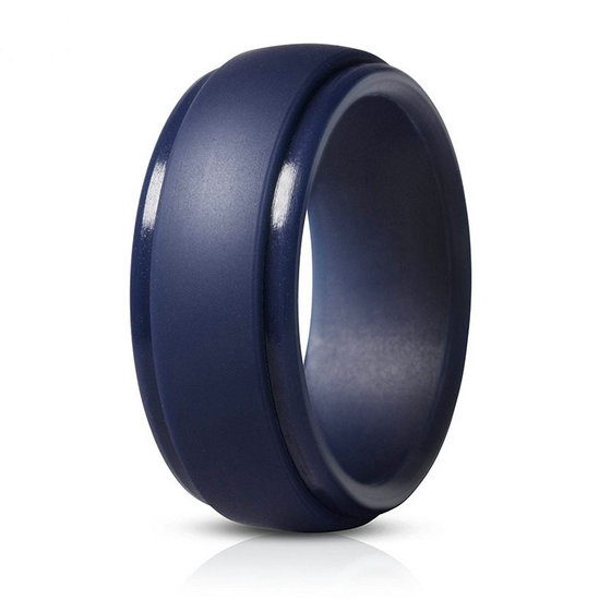 Mens silicone ring navy